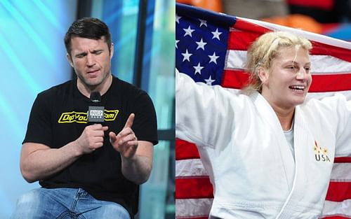 Chael Sonnen (left), Kayla Harrison (right) [ Images courtesy of @Sonnench on Instagram]