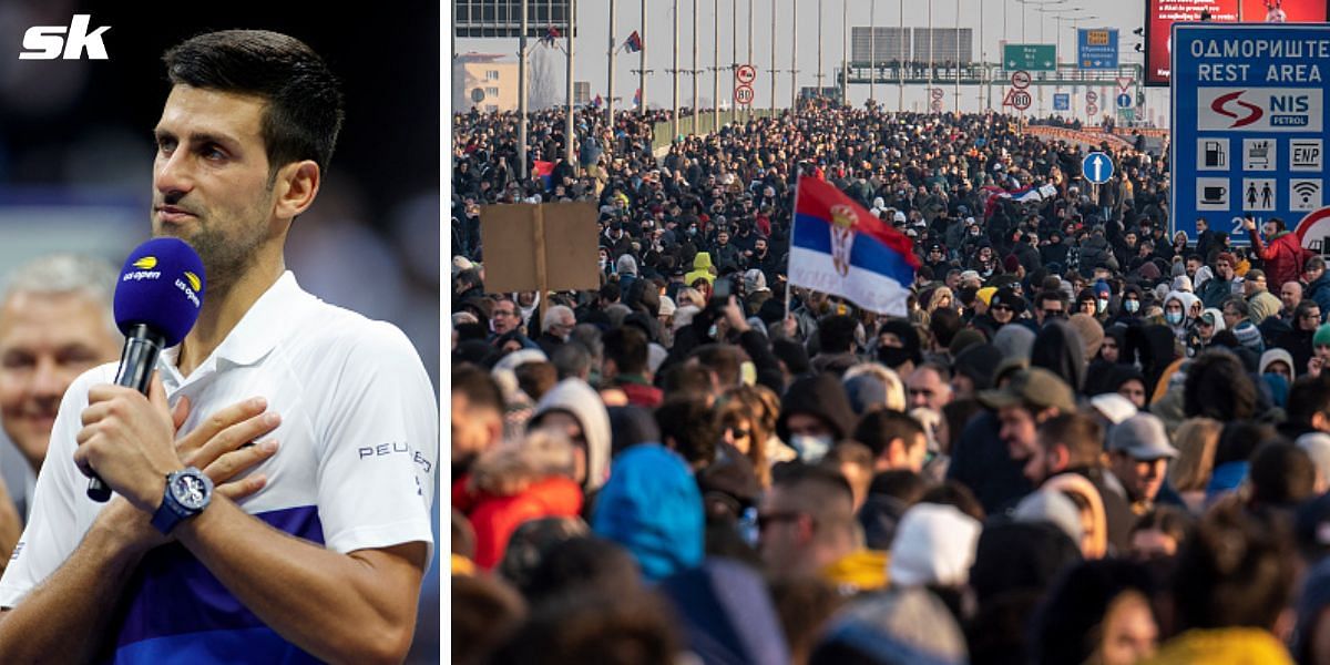 Novak Djokovic has spoken up about the protests taking place in his country.
