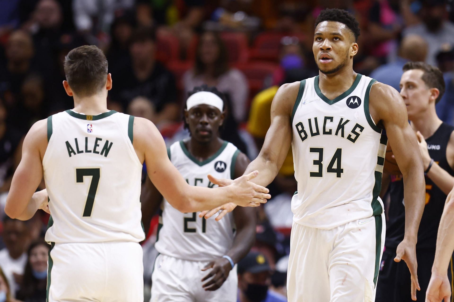 The surging Milwaukee Bucks are now in the top ten in both offensive and defensive ratings. [Photo: Behind the Buck Pass]