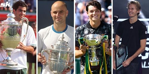 Pete Sampras, Andre Agassi, Taylor Fritz, and Sebastian Korda