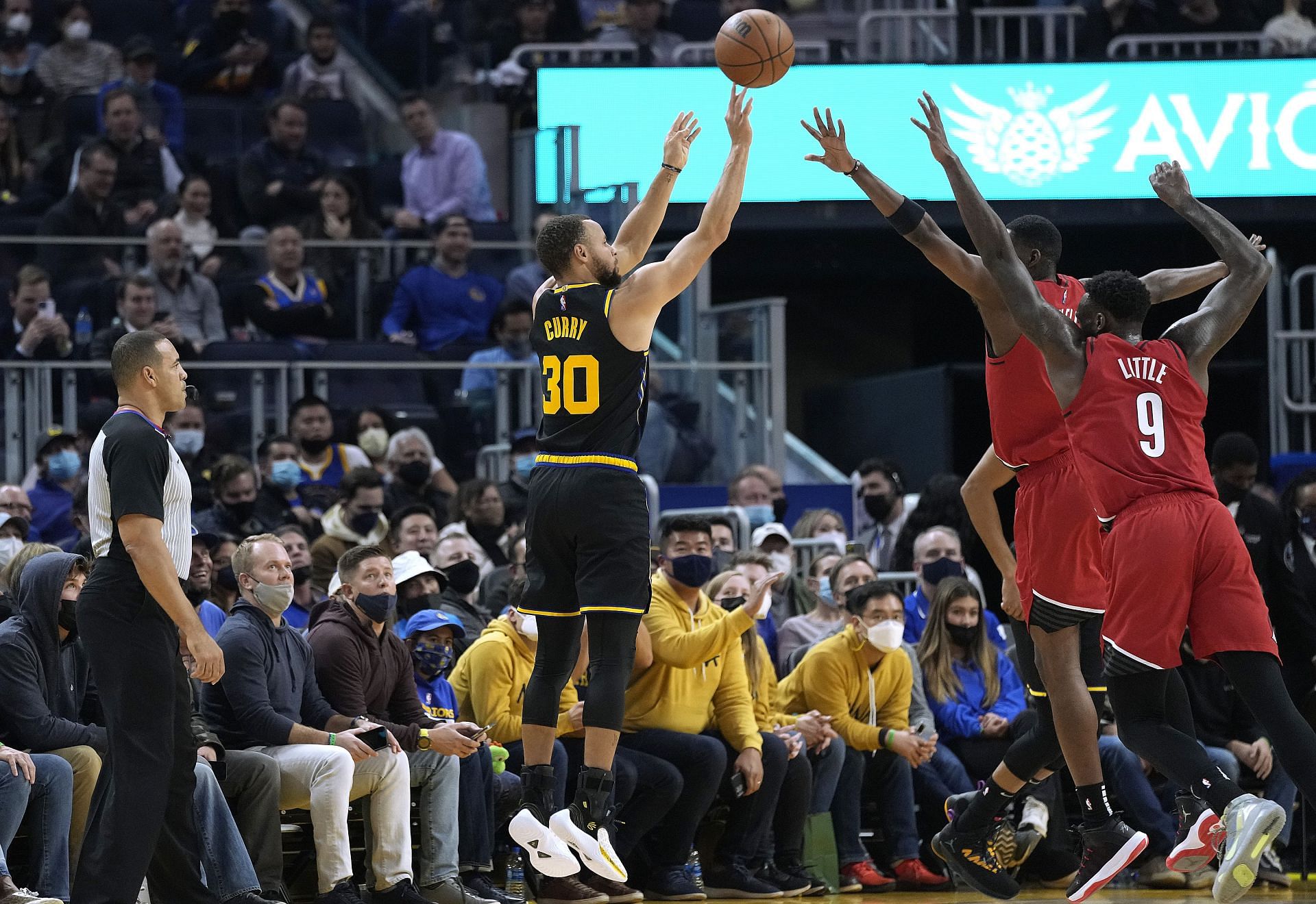 Steph Curry hit six threes in his last game against the Portland Trail Blazers.