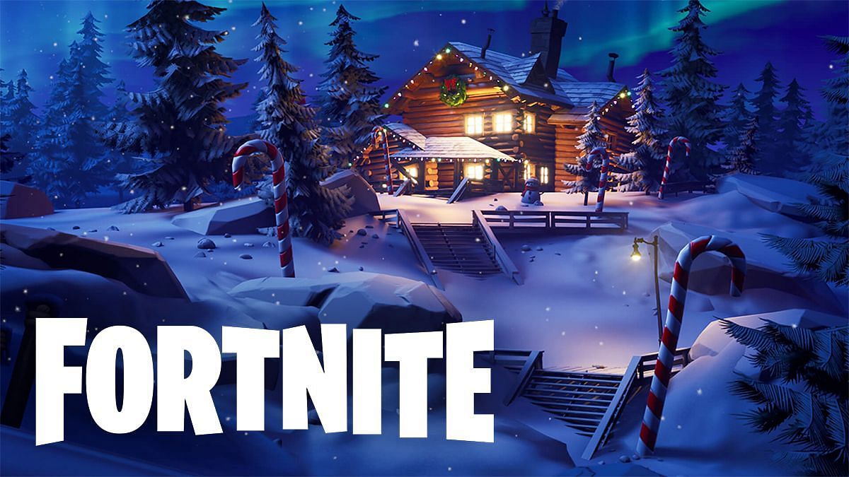Players can complete the Yule Log challenge in the cabin (Image via Epic Games)