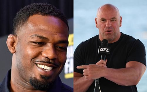 Jon Jones (left); Dana White (right)