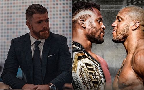 Paul Felder (left) and Francis Ngannou vs. Ciryl Gane poster (right) [Image Courtesy: @felderpaul and @francisngannou on Instagram]