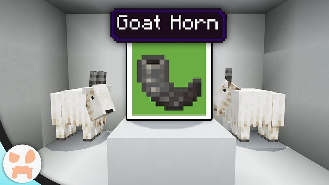 Goat horns are a new item (Image via Minecraft)