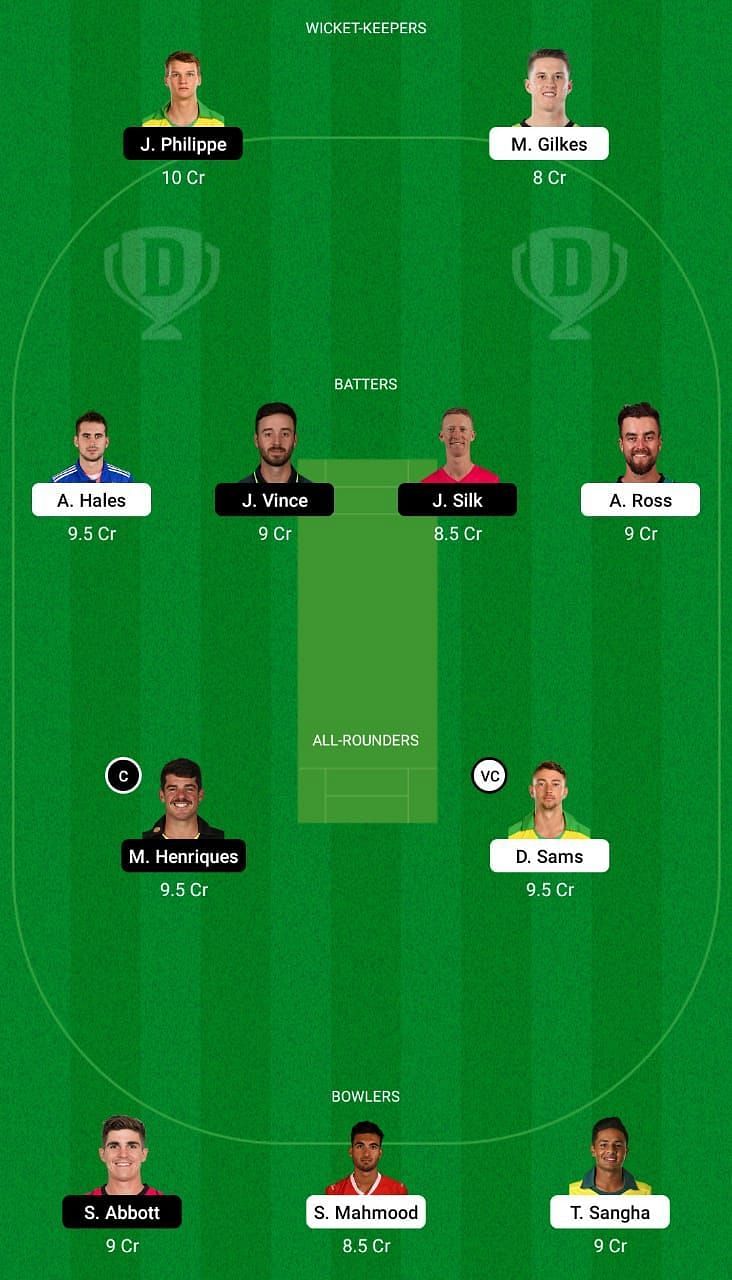 THU vs SIX Dream11 Team - 2