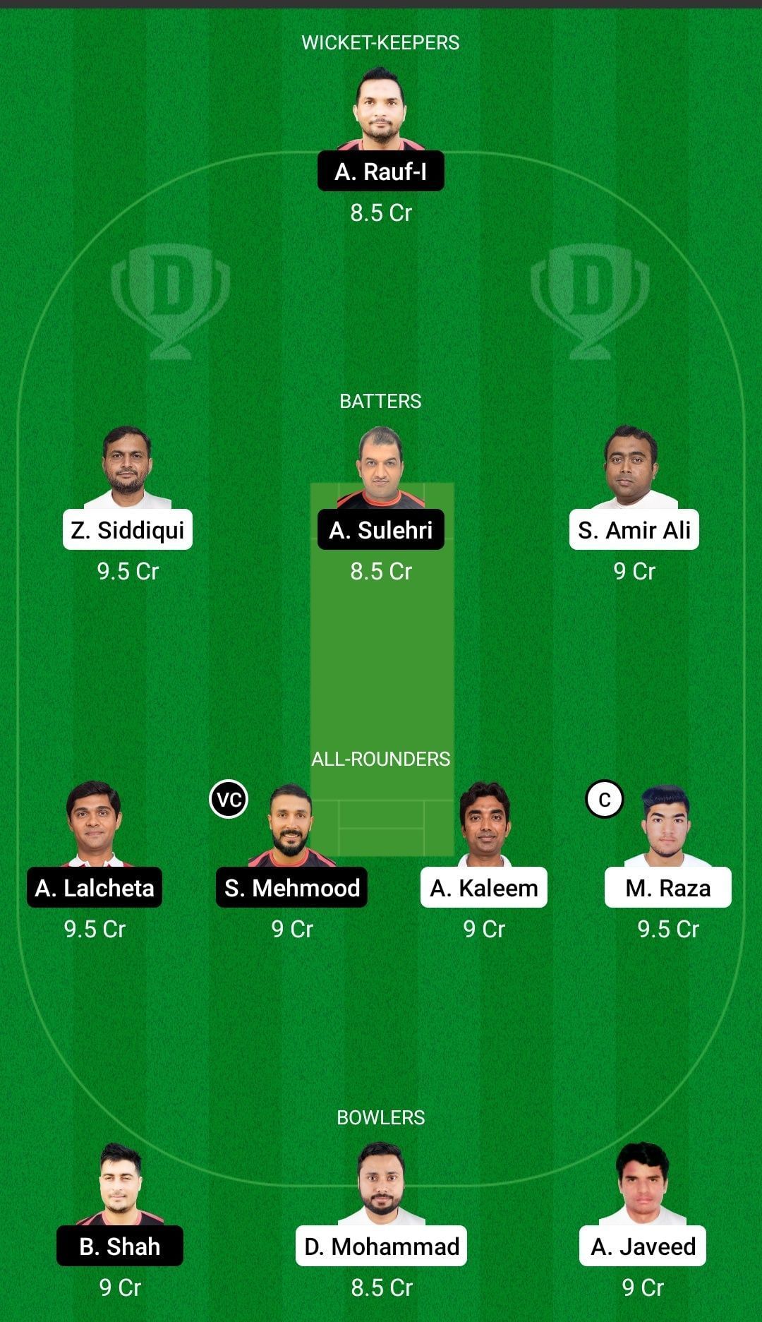 Dream11 Team for Khuwair Warriors vs Bousher Busters - Oman D20 2021-22.