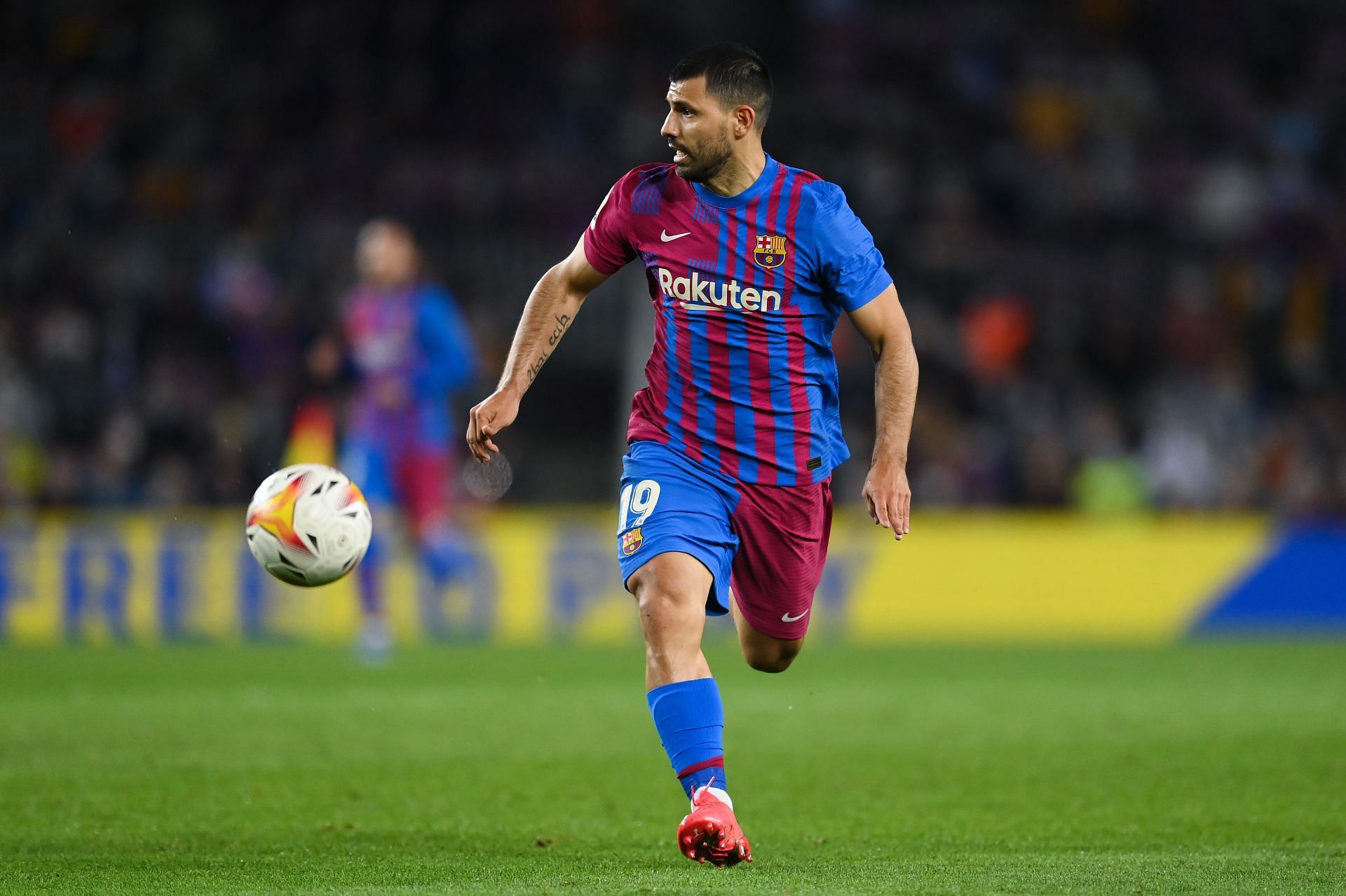 Sergio Aguero playing for FC Barcelona