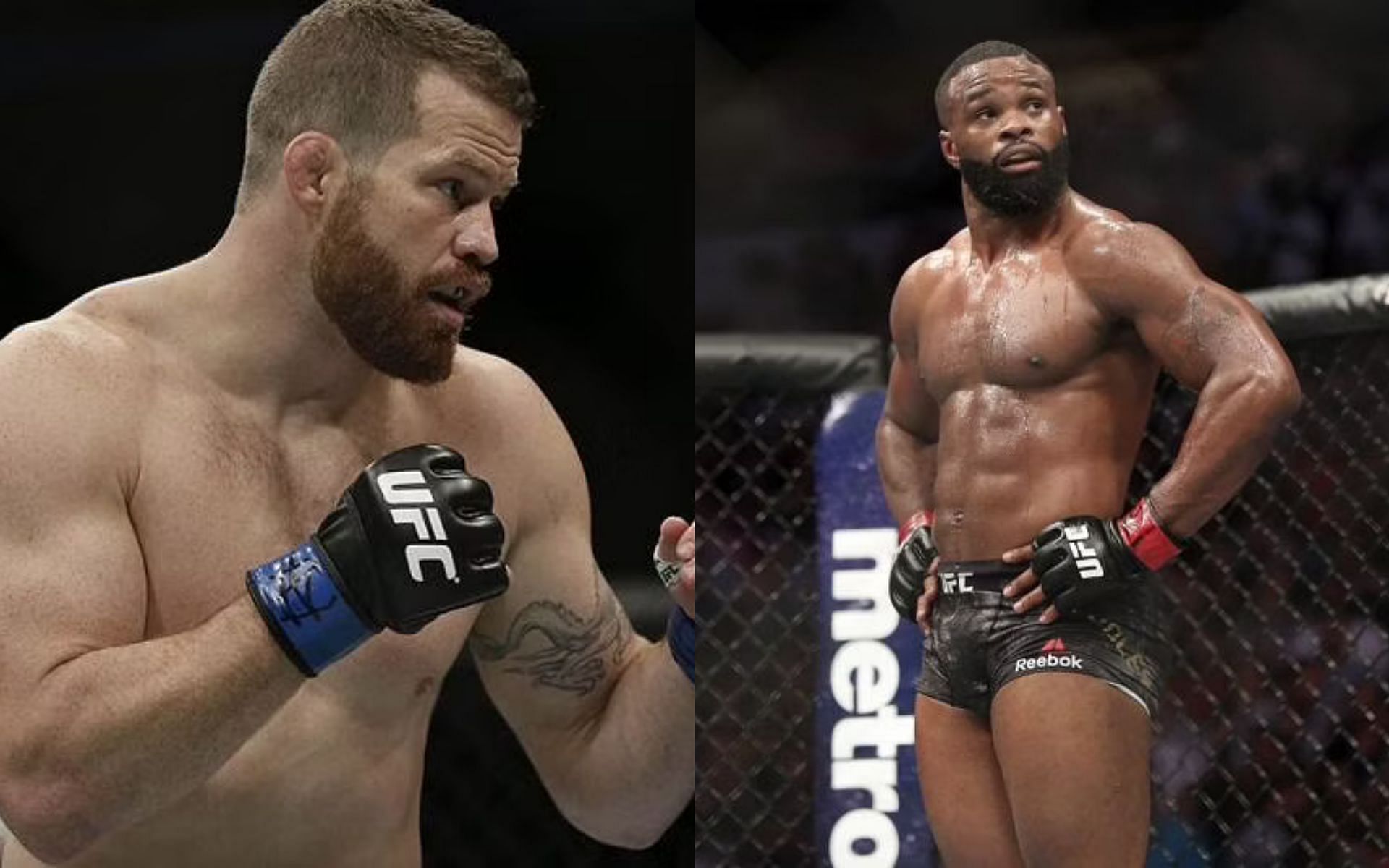 Nate Marquardt (left) and Tyron Woodley (right)