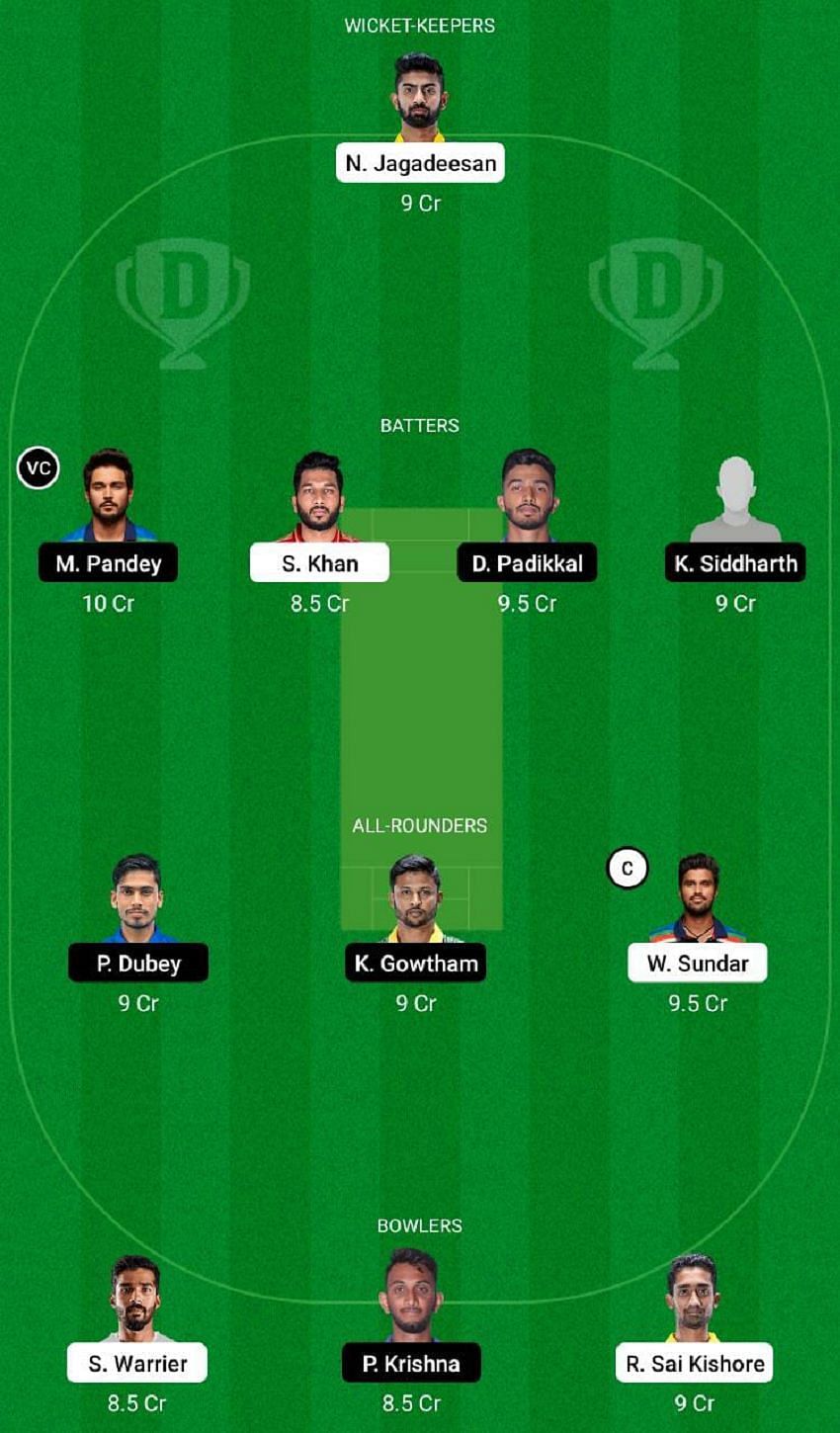 TN vs KAR Dream11 Fantasy Tip #2