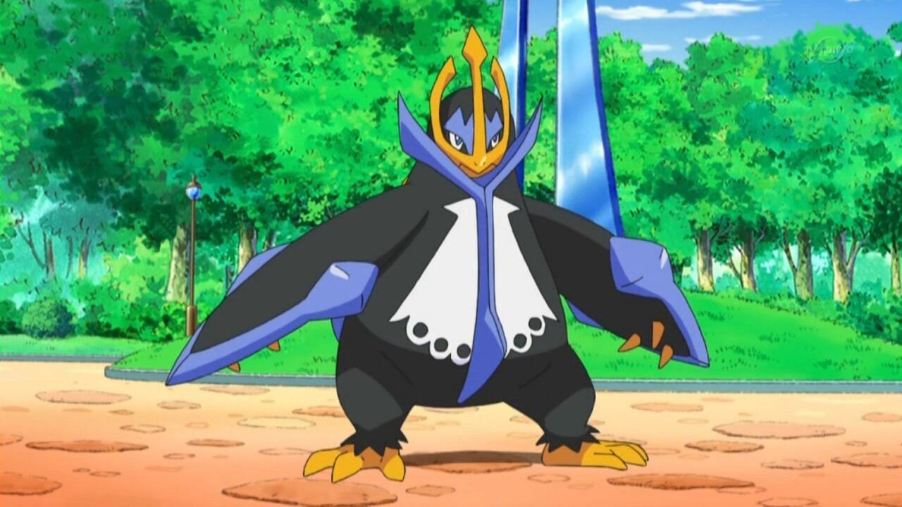 Empoleon in the anime. (Image via The Pokemon Company)