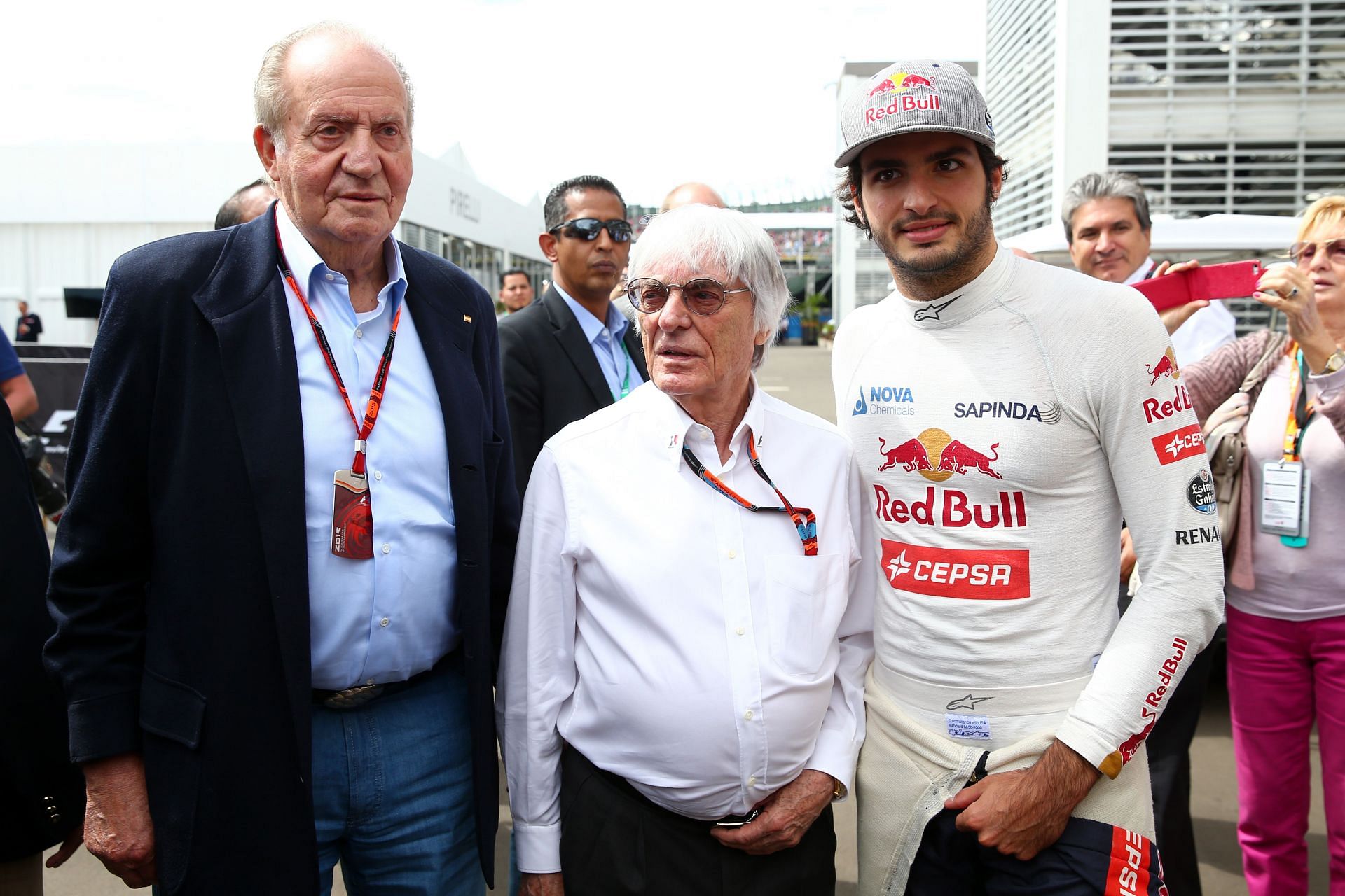 F1 Grand Prix of Mexico - Carlos Sainz Jr. meets Bernie Ecclestone.