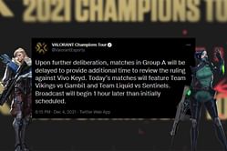 Valorant Champions 2021 Group A games are postponed as Riot investigates the Vivo Keyd ruling further