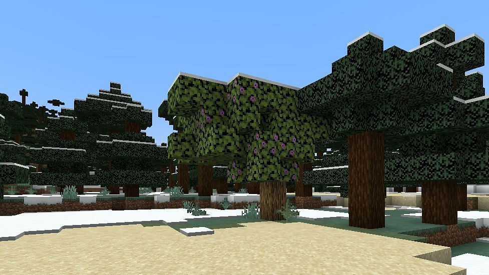 Azalea tree on the surface denotes a Lush Cave underground (Image via Minecraft)