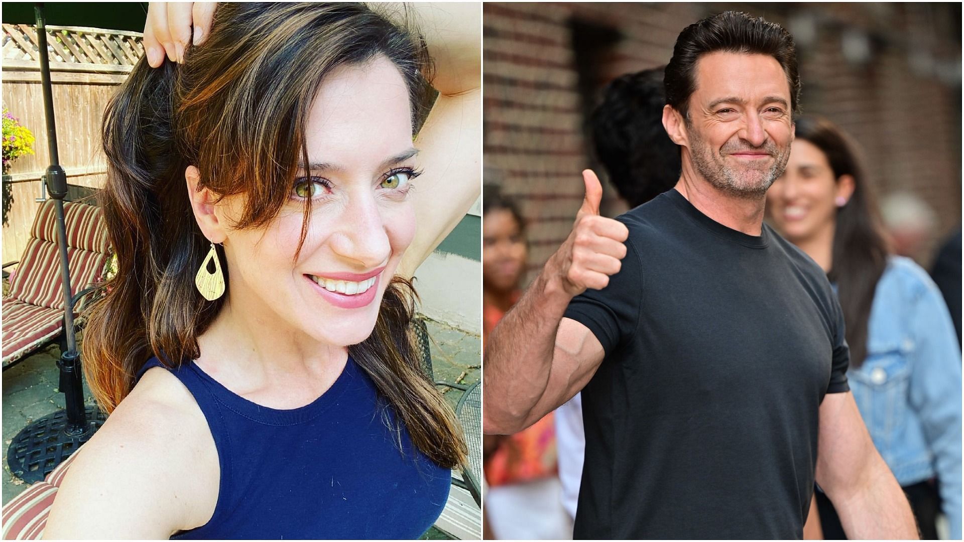 Kathy Voytko was praised by Hugh Jackman after she replaced the lead actress in a Broadway (Images by James Devaney via Getty Images and kathyvoytko/Instagram)