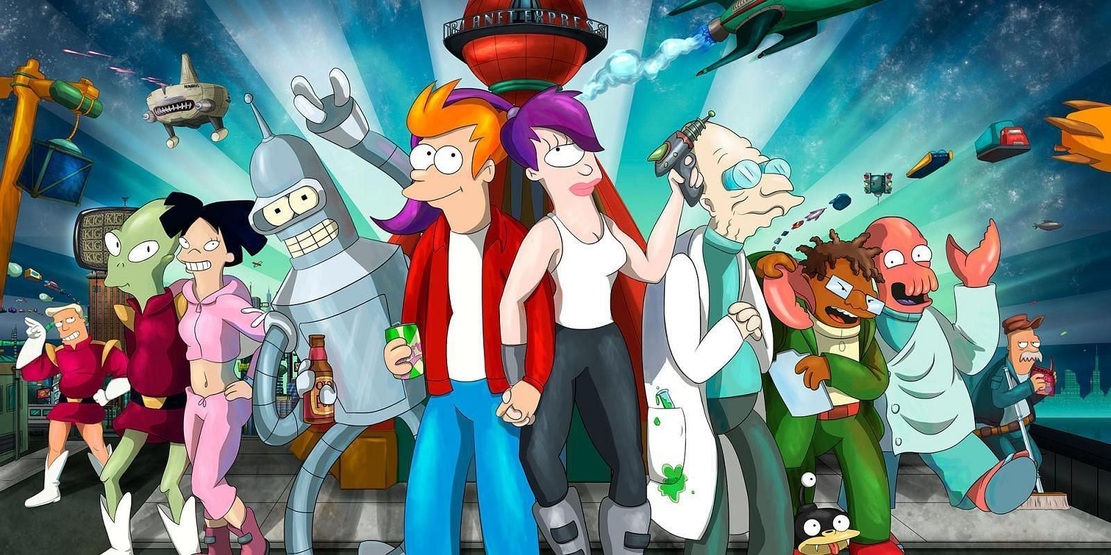 Futurama mainly revolves around Fry, Leela and Bender (Image via Fox)