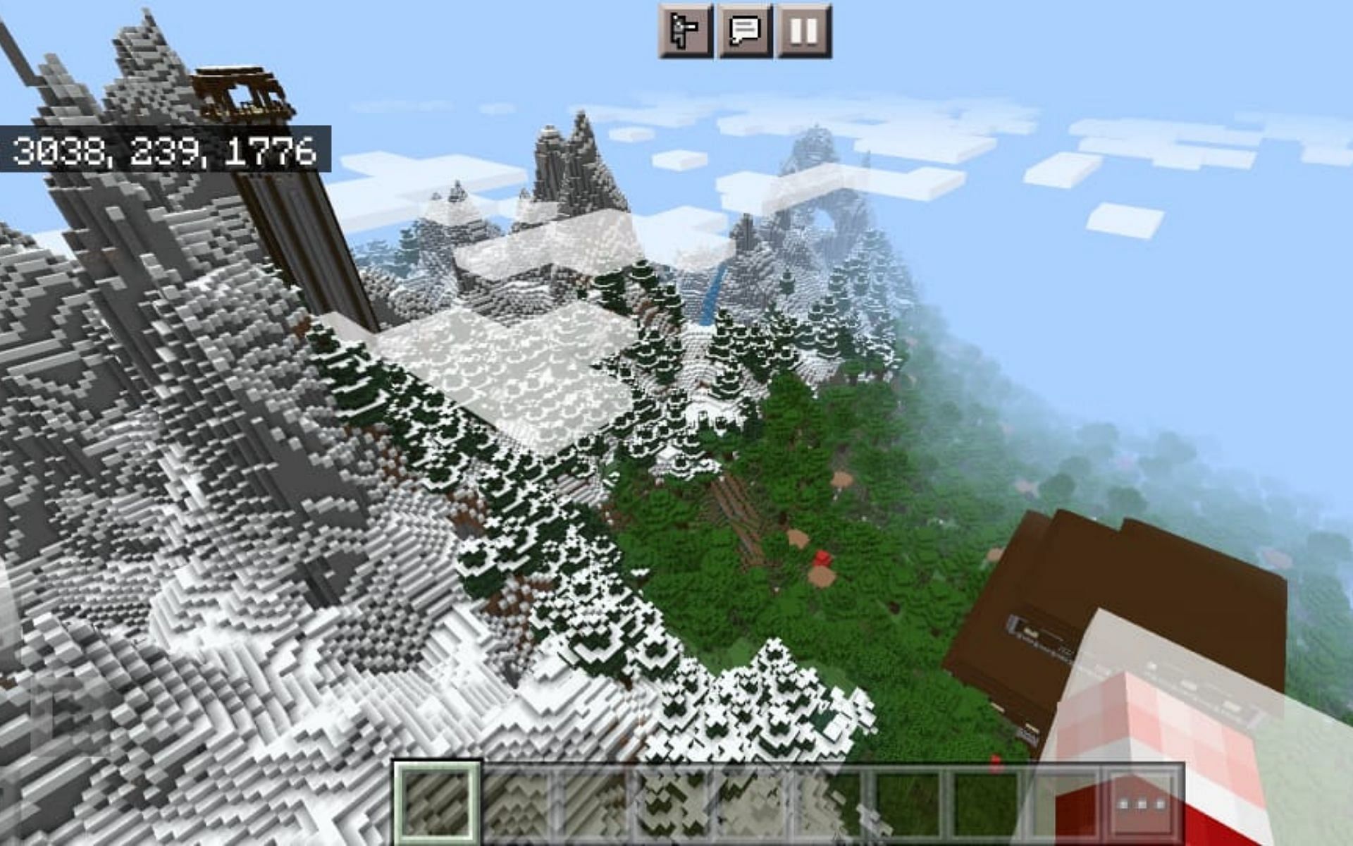 An Outpost and Woodland Mansion right next to each other (Image via Minecraft)