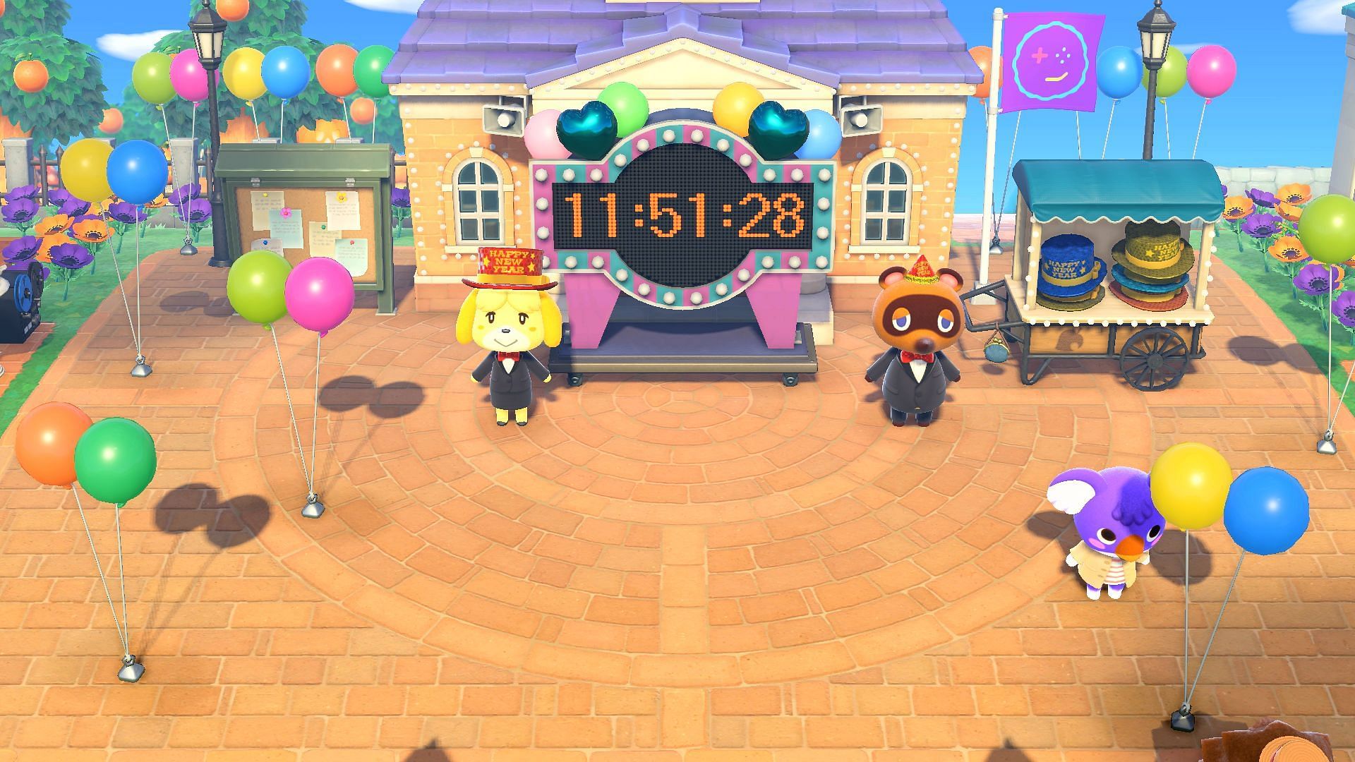 The New Year&#039;s Countdown will have new items and events (Image via Nintendo)