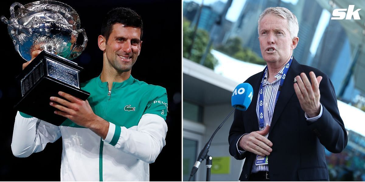 Novak Djokovic and Craig Tiley