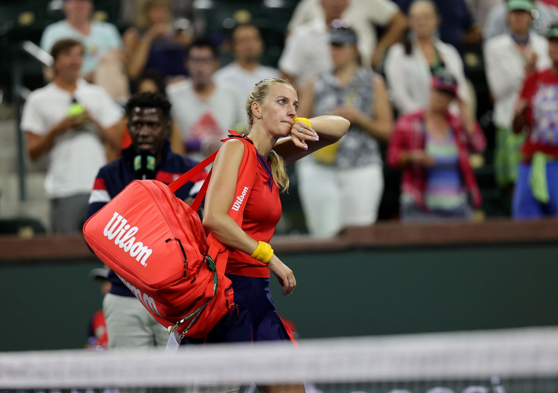 Petra Kvitova after bowing out of the 2021 BNP Paribas Open.