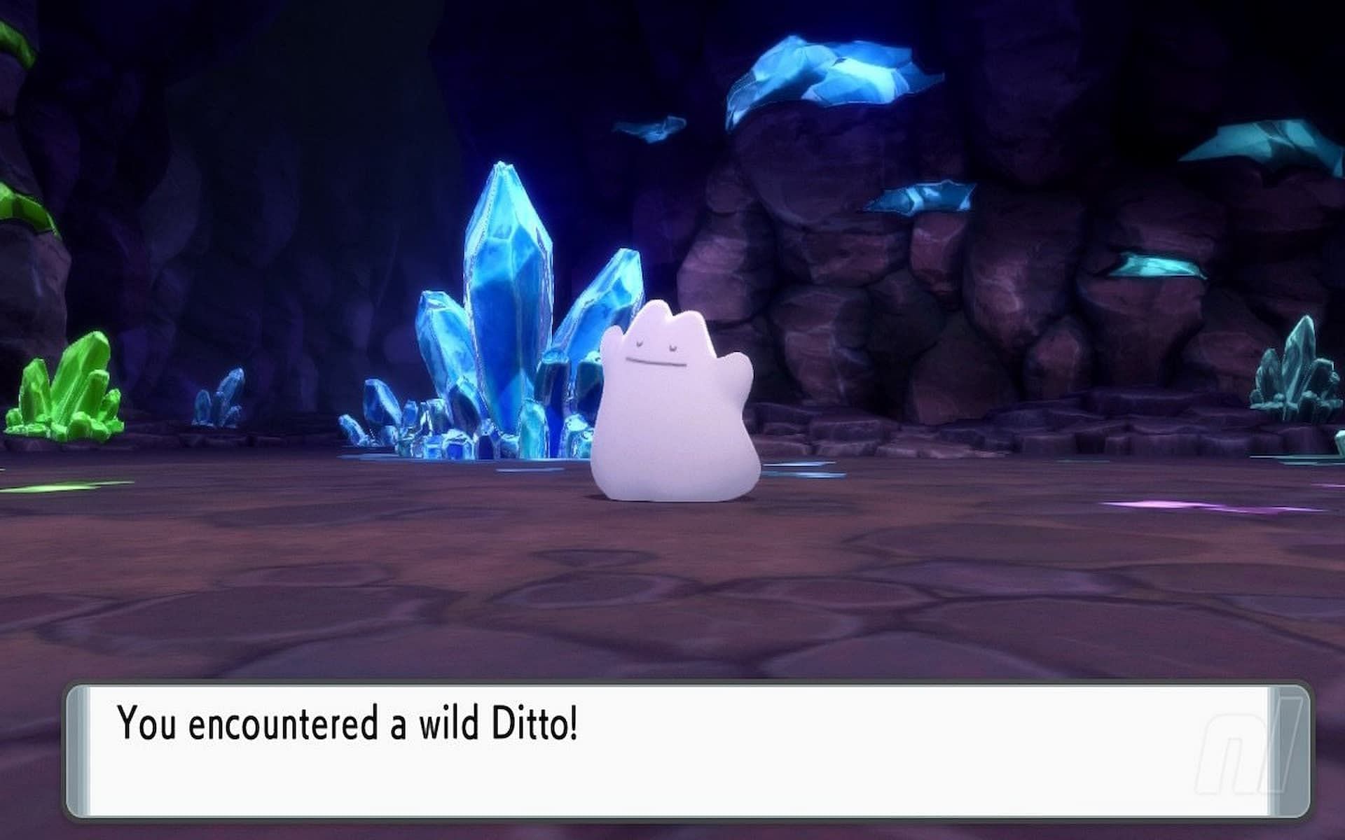 A wild Ditto in Pokemon Brilliant Diamond and Shining Pearl (Image via ILCA)