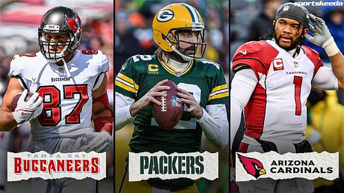 Tampa Bay Buccaneers, Green Bay Packers, and Arizona Cardinals