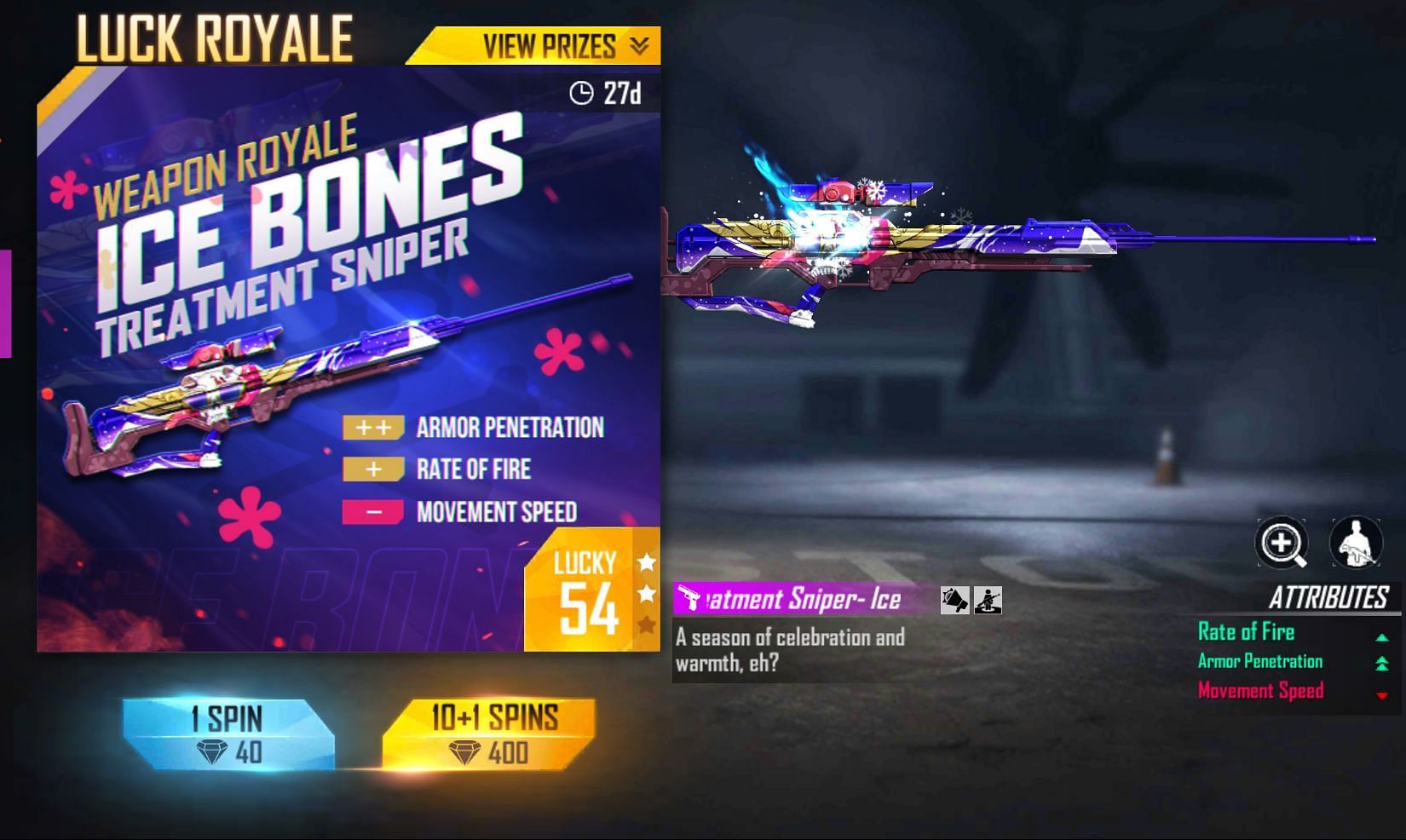 Users will have to spend 40 diamonds for 1 spin (Image via Free Fire)