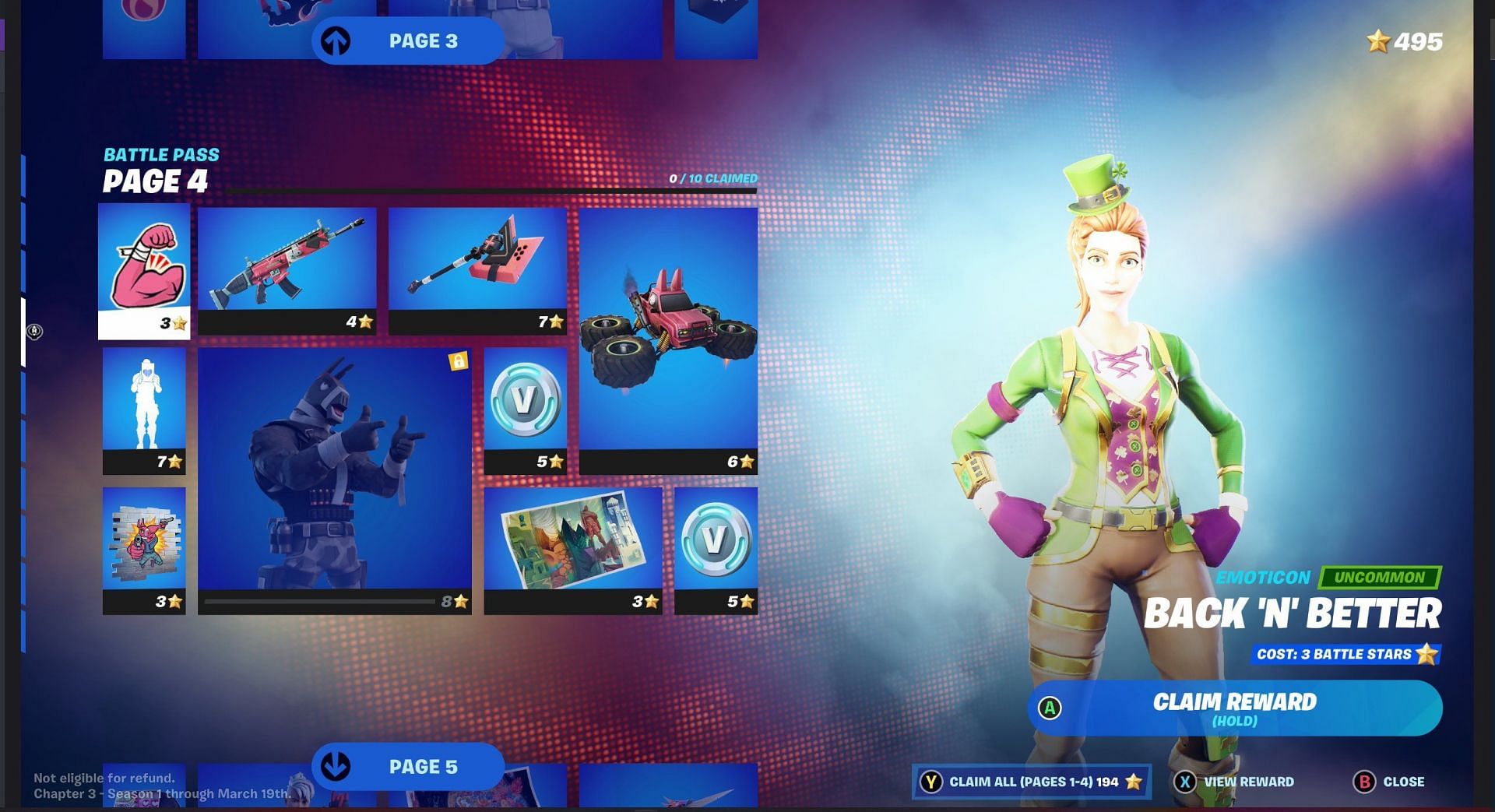 Page 4 of the Battle Pass (Image via Fortnite)