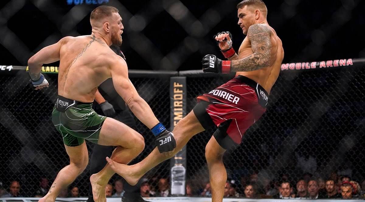 Conor McGregor fought Dustin Poirier twice in 2021