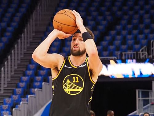 The Golden State Warriors are thrilled with Klay Thompson's form in practice. [Photo: Sports Illustrated]