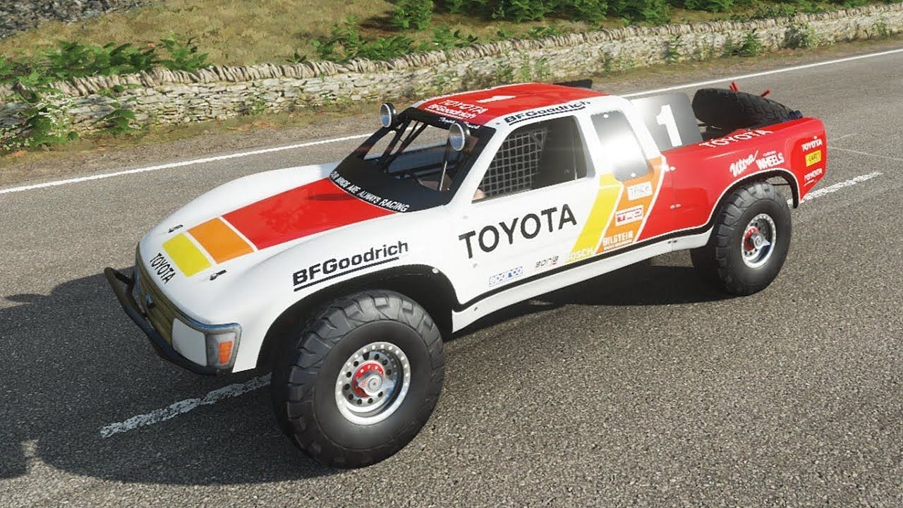 The Toyota T100 Baja provides the biggest bang for the buck in-game (Image via Forza Horizon 5)
