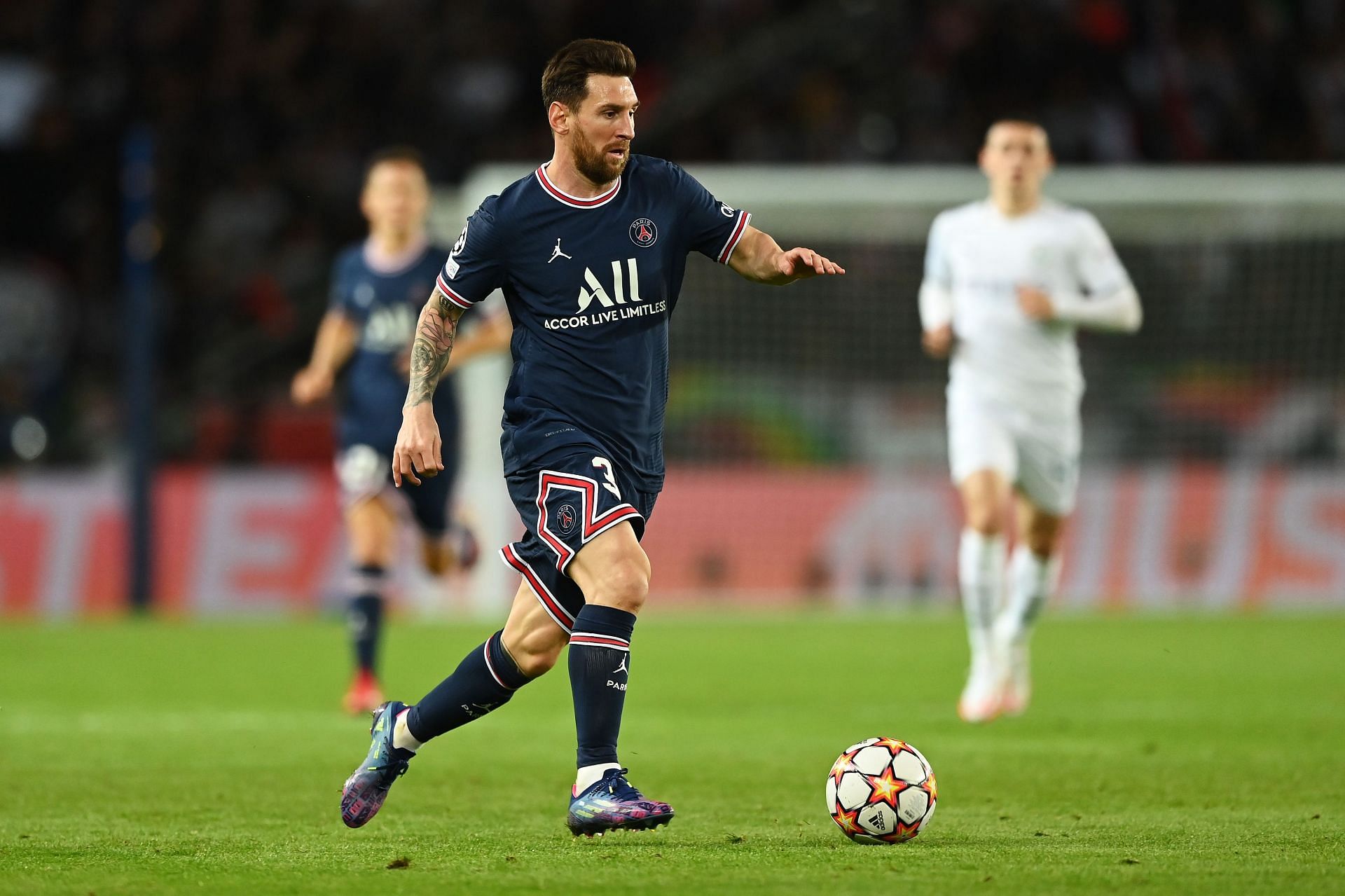 Lionel Messi in action for Paris Saint Germain