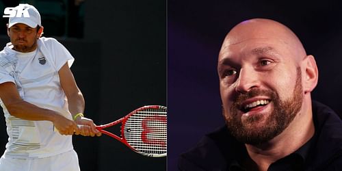 USA's Mardy Fish and Great Britain's Tyson Fury