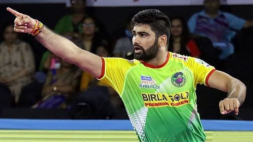 Pardeep Narwal has arguably been the best raider in Pro Kabaddi history (Image courtesy: prokabaddi.com)