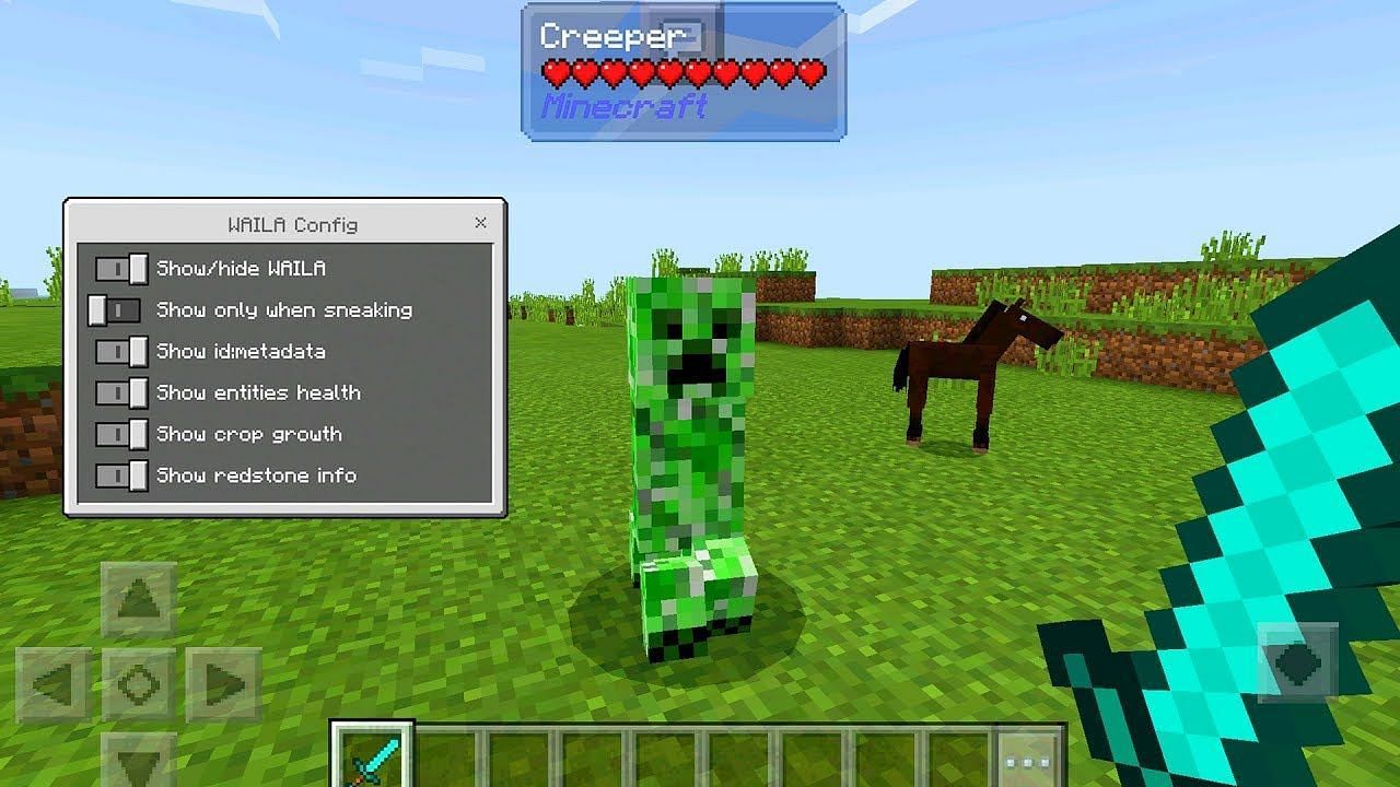 The WAILA mod shows what anything in the game is (Image via Minecraft)