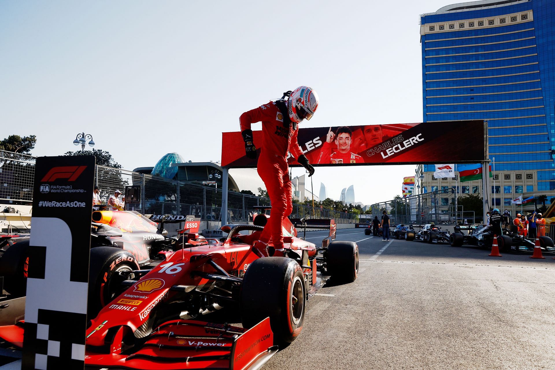 Charles Leclerc secured an improbable pole position at Baku this season
