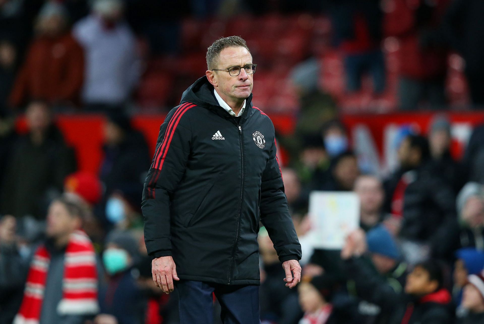 Manchester United manager Ralf Rangnick. (Photo by Alex Livesey/Getty Images).