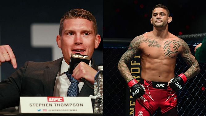 "He's great at breaking chins" - Stephen Thompson predicts the winner of the Dustin Poirier vs. Charles Oliveira title fight at UFC 269