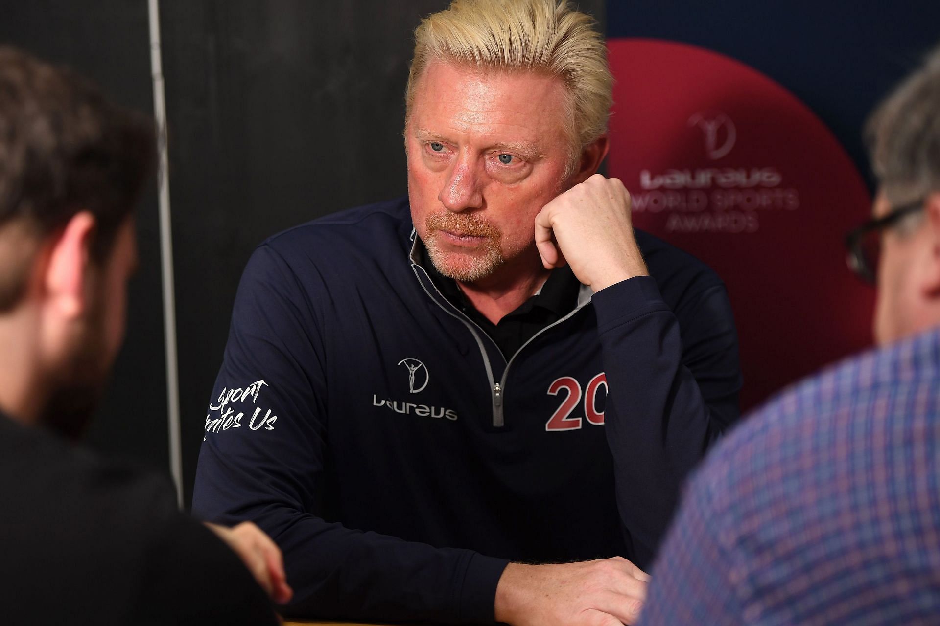Boris Becker during a media interview at the 2020 Laureus World Sports Awards in Berlin