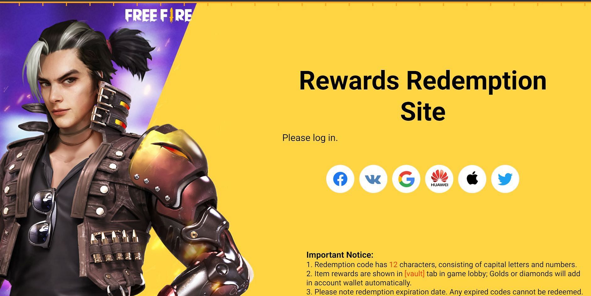 Redeem codes offer free rewards (Image via Free Fire)