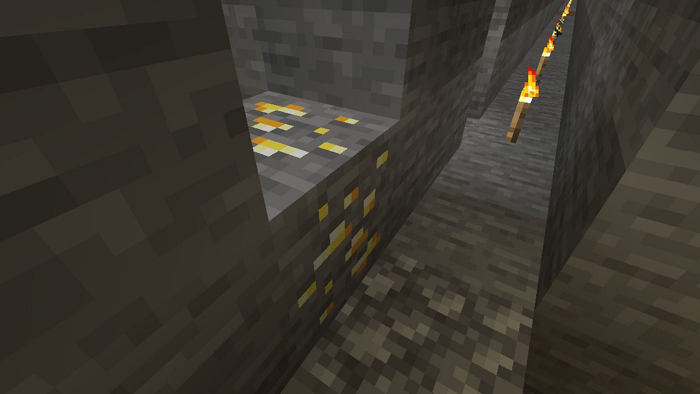 There are several places where gold is more common in Minecraft (Image via Minecraft)