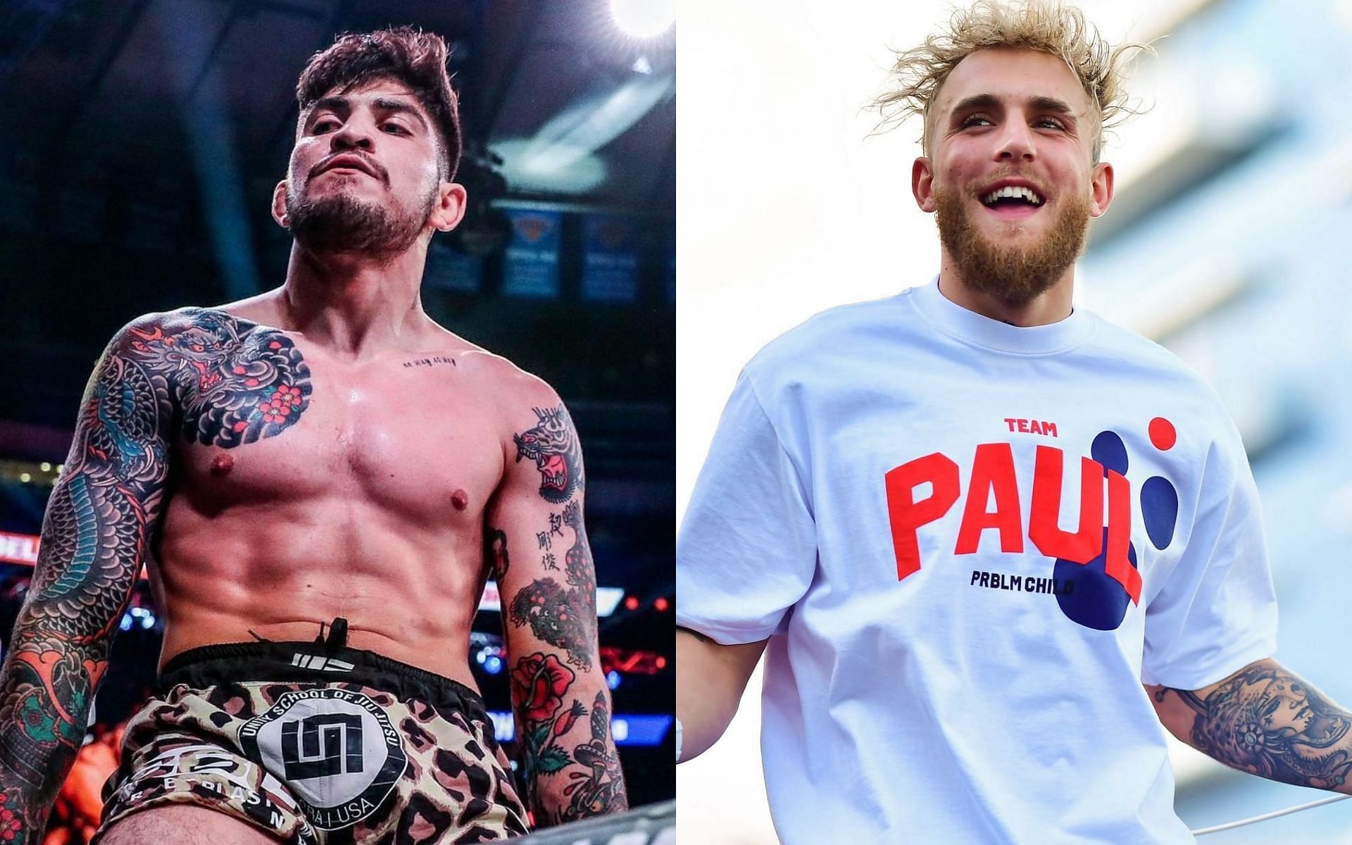 Dillon Danis and Jake Paul [Left photo via @dillondanis on Instagram]