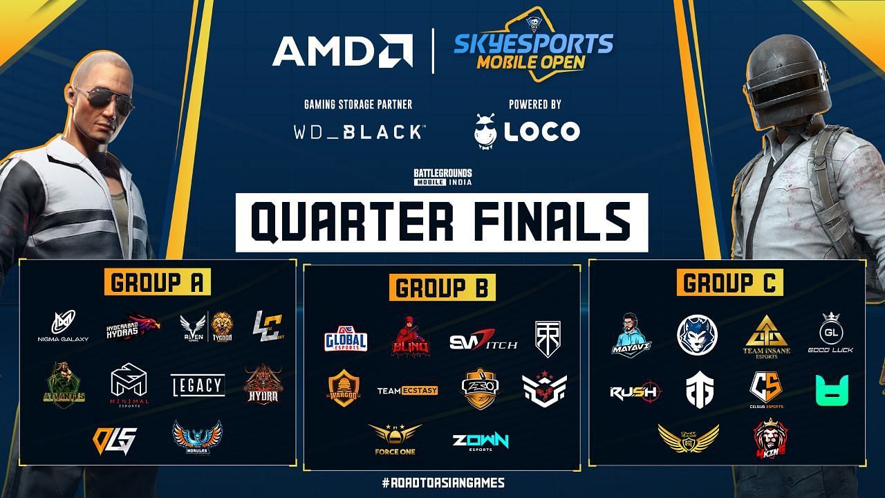 The Quarter Finals of Skyesports Mobile BGMI Open will take place from December 10 (Image via Skyesports)