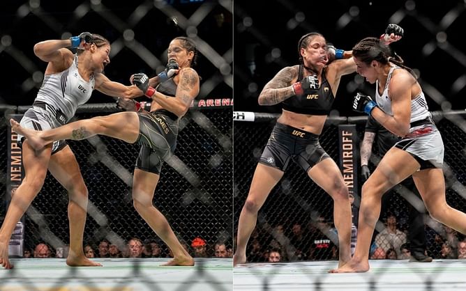 Watch: Miesha Tate, Aljamain Sterling and other UFC fighters react in shock as Julianna Pena dethrones Amanda Nunes at UFC 269