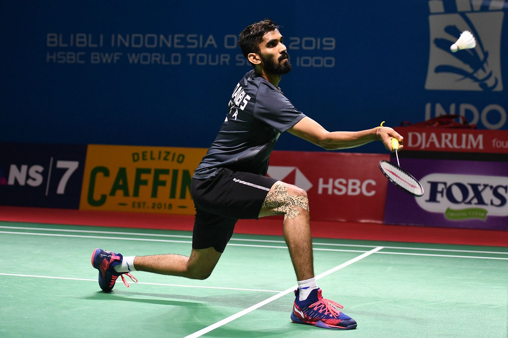 Kidambi Srikanth in action at the Bli Bli Indonesia Open