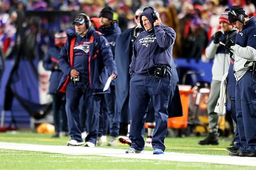 New England Patriots Head Coach Bill Belichick v Buffalo Bills