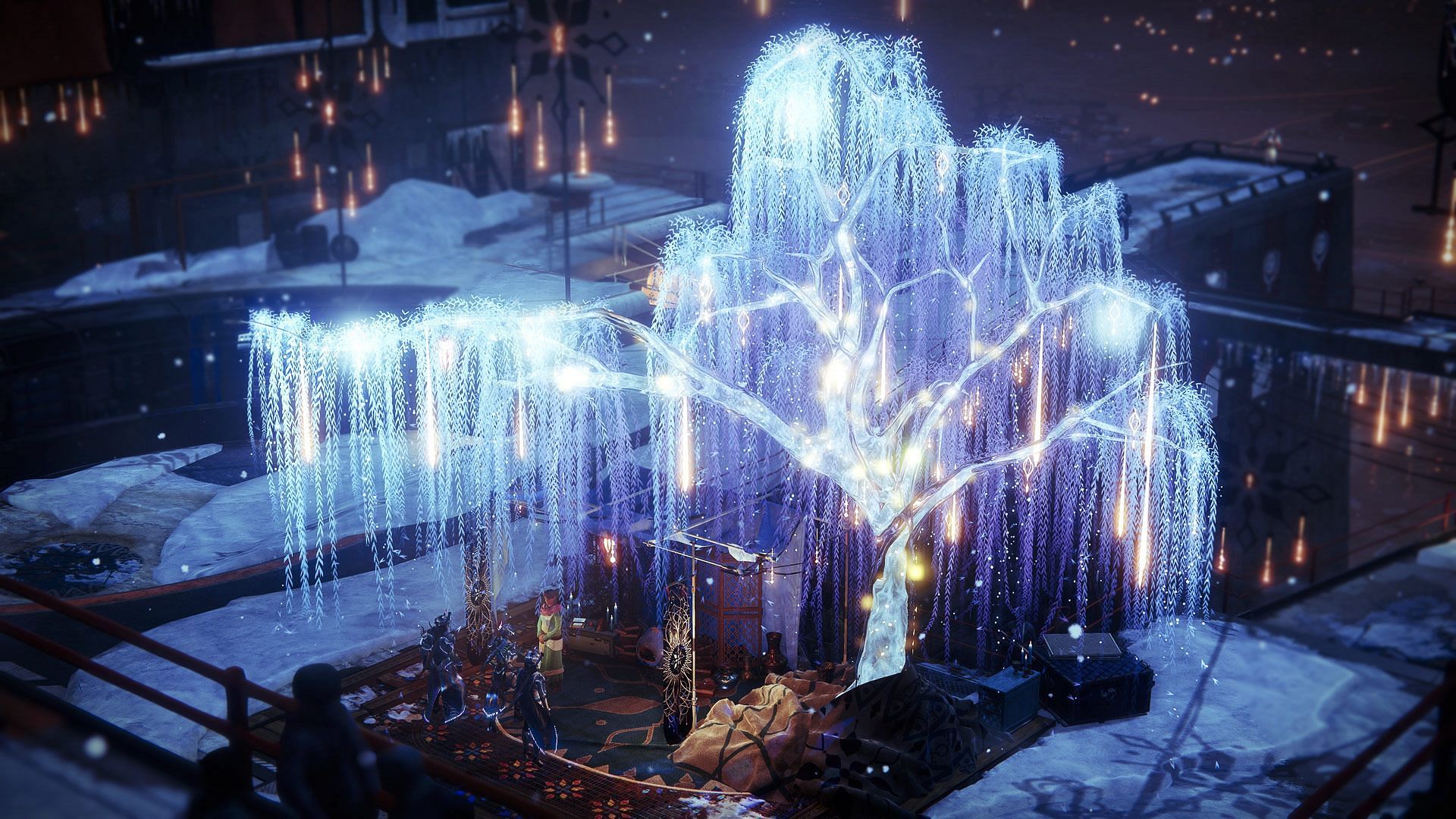 Destiny 2 Dawning tree at the Tower (Image via Bungie)