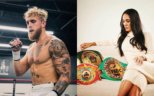 Jake Paul (left) and Amanda Serrano (right) [Image Courtesy: @jakepaul and @serranosisters on Instagram]