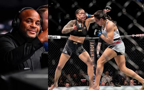 Daniel Cormier reacts to Amanda Nunes vs. Julianna Pena [Photos via @dc_mma & @ufc on IG]