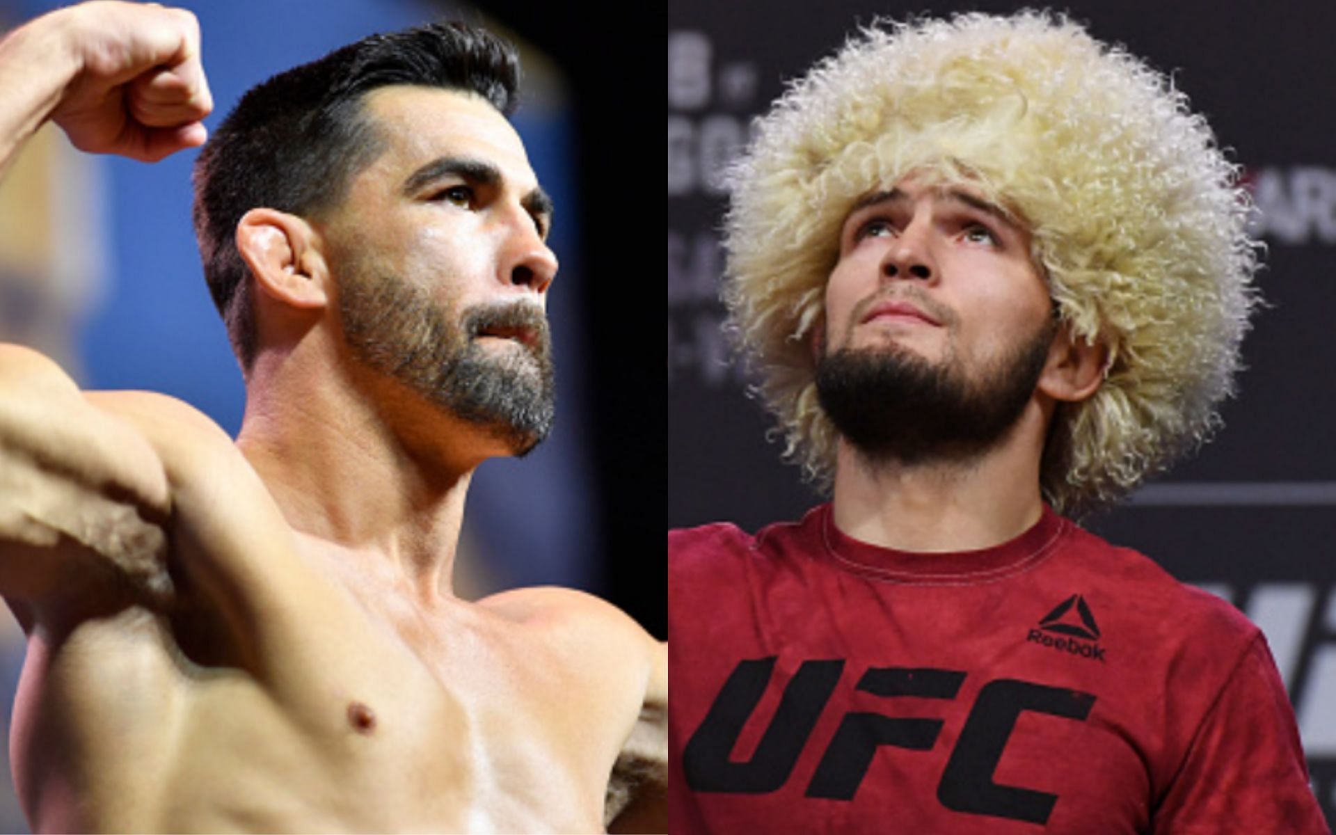 Dominick Cruz (left); Khabib Nurmagomedov (right)